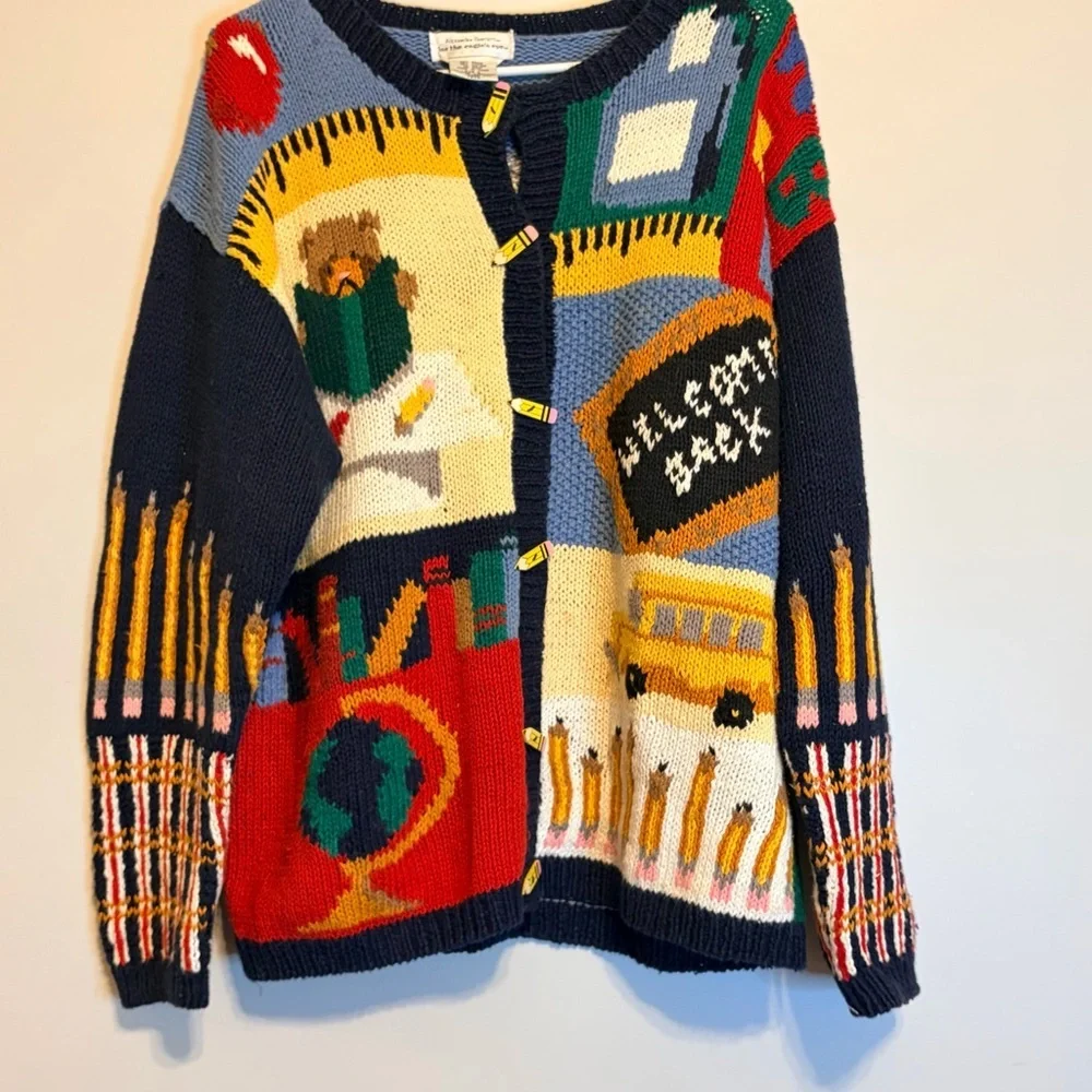 Alexandra Bartlett Multicolor Graphic Cardigan - Picture 3 of 9